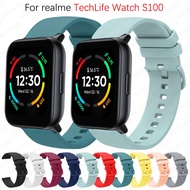 Silicone Watch Strap For realme TechLife Watch S100 / SZ100 Smartwatch Wristband Bracelet Replacement band