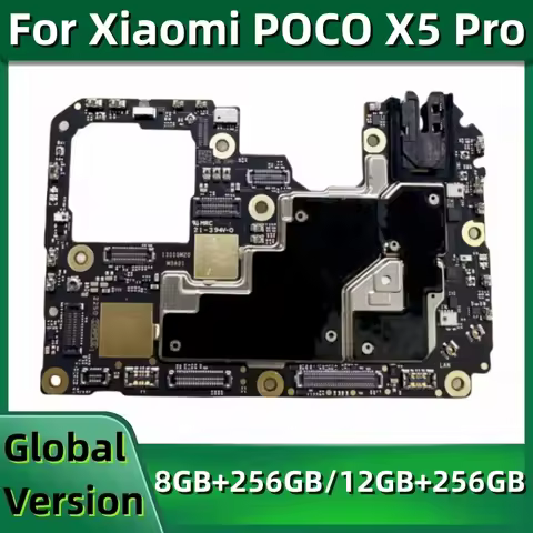 Motherboard for Xiaomi POCO X5 Pro 22101320G, Global Version Mainboard, Logic Board with MIUI 14 OS,