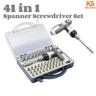 Kim.S 41 in 1 T Handle Screwdriver Socket Set 41合1 T型螺丝刀套筒工具组 Set Pemutar Skru Spanar Repair Kit Too