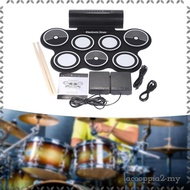 [LacooppiabcMY] Electronic Drum Set Compact Built in Speaker for Age 3+ Year up with Headphone Drum 