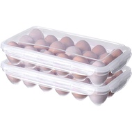 XBY-US 2 Pack Covered Holders Refrigerator, Plastic Container/ Deviled Tray Carrier with Lid Fits 18