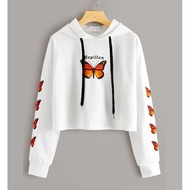 Women's CROP HOODIE ALL SIZE S M L XL 2XL 3XL 4XL 5XL 6XL HOODIE KOREA STYLE VINTAGE HOODIE JUMBO BU