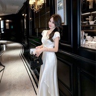 2026 Fashion French Knotted Satin Senior Anniversary Birthday Classy Fishtail Dress Dress D32391