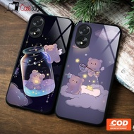 G324 Softcase Kaca Glass Case Oppo A38 A18 A58 4G A58 5G A78 A17 A16 A77s A57 2022 A55 A54 A53 A52 A