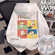 Crayon Shin-Chan Hoodie Delivery Women's Winter Suit M-3XL Plain Color Round Neck Shirt Streetwear F
