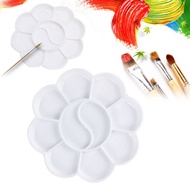 8 Cells 1pcs Palette Plum Blossom Paint Tray Oil Watercolor 8 Cells Artist White Plastic 1pcs High Quality Qualified