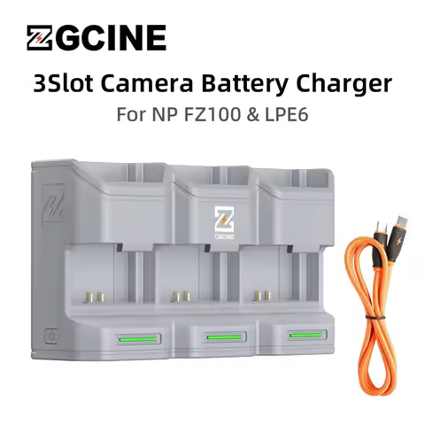 ZGCINE FZ100 LPE6 Camera Battery Charger With Card Slots For SONY NP-FZ100 A7M4 A7R5 A7C A6700 LPE6N
