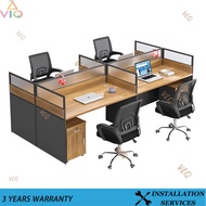 FC [Ready Stock]Assembly Included** Office Table with Partition/Office Table/PC Table/Assembly Inclu