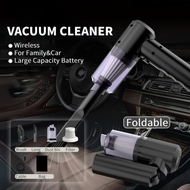 Mini Car Vacuum Cleaner Powerful Suction Foldable Auto Wireless Vacuum Cleaner Handheld Portable Vacuum For Car Home Hair