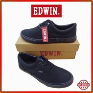 Edwin Original Kasut Sekolah Hitam | Edwin Unisex Black School Shoes | Canvas Shoes EW2239