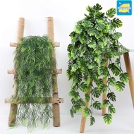 NIUYO Artificial Hanging Vines, 80cm Length 5 Heads Artificial Ivy Vines, Hanging Plastic Leaves Gre
