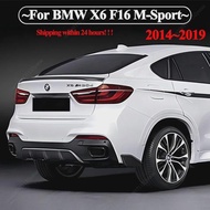 For BMW X6 F16 M50d xDrive35i 50i 30d 40d M-Sport 2014-2019 Car Rear Bumper Splitter Lip Rear Diffus