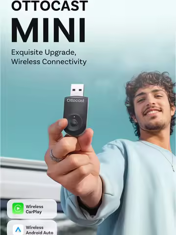 OTTOCAST Wireless CarPlay AI Mini Box Android Auto Box Plug&Play Automatic Connection For 99% Origin