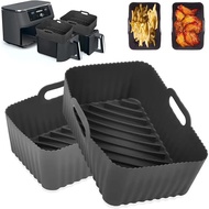 Pelapik Silikon untuk Air Fryer Gred Makanan untuk Ninja Dual Air Fryer, Aksesori Bakul Air Fryer An