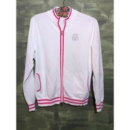 LEONARD SPORT White Pink Rim Zip Jacket Size 42