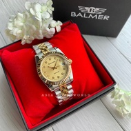 宾马 Balmer 5004M TT-2S Classic Sapphire Glass Women Watch with Gold dial and Two tone Silver and Gold Stainless Steel