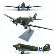 Ready Stock 1: 100 World War II US Army Normandy War C47 L4 Military Transport Fighter Aircraft Mode