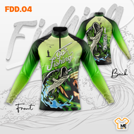 เสื้อตกปลาแขนยาว (FDD.01-FDD.04) เสื้อแขนยาวผ้าไมโคร พิมพ์ลายทั้งตัว