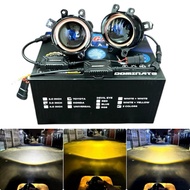 BEST QUALITY SHINAGAWA CAR FOGLAMP LIGHTS 3 INCH 3 COLORS HI-LO WITH DEMON EYE PLUS UNIVERSAL BRECKE