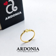 ARDONIA Cincin Double Ribbon 375 (9K Gold / 375 Gold)