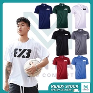 3x3 3v3 polo travel jersey baju berkolar collar shirt quick dry unisex event team tee tshirt basketb