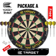 TARGET STEEL TIP DARTBOARD - LUKE LITTLER THE NUKE PROFESSIONAL STEEL TIP BRISTLE DART BOARD SET (PA