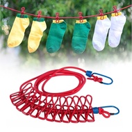 Smart elastic clothesline with 12 clips, 1.7m long, convenient clothesline with clips-SU888