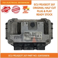 ECU PEUGEOT 207 - 0261S06616 ME 7.4.5 USED HALF CUT PLUG & PLAY P207