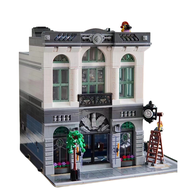 Bộ sưu tập LEGO Street View Boutique Hotel Jazz Club City Police Bureau Puzzle Đồ chơi khối ghép