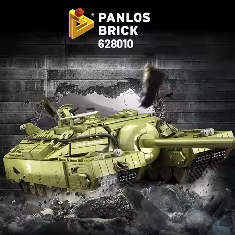 2986PCS Military World War II T28 Heavy Tank Building Blocks WW2 Panther Sherman Tiger Panzer Maus T