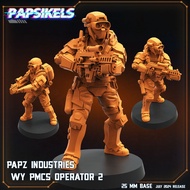 W-Y PMC Operator [2]-Vs Humans-Humanoid Human/32mm scale 3D printed miniature PSK