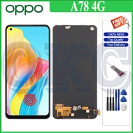 AMOLED LCD Display For OPPO A78 4G LCD Display Touch Screen Digitizer Full Set Assembly OPPO A78 5G 