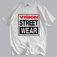 Men o-neck tshirt fashion brand t-shirt black new Vintage Skate T-Shirt Vision Street Wear Tee Shirts retro