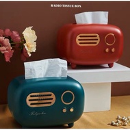 Vintage style radio tissue box