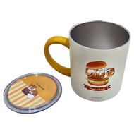 貓福珊迪 mofusand BURGER NYAN 不鏽鋼馬克杯附蓋 97 x 122 x 85mm 400ml