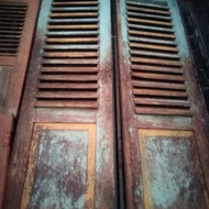 Jual pintu kayu jati krepyak bekas Murah