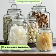 high-endAirtight Glass Bottle Storage Container Jar For COOKIE Spice Food Storage Bottle With Cover