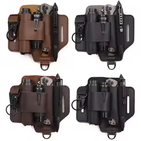 EDC Tactical Tool Holster Wilderness Survival Storage Waist Bag Outdoor Flashlight Holster Knife Hol