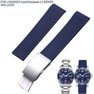 【September】 Rubber Watchbands For Longines CONQUEST HYDROCONQUEST L3 21mm Waterproof Strap Watch Accessorie Silicone Watch Bracelet Chain