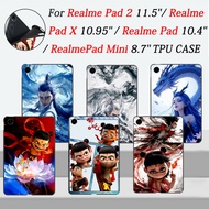 Soft TPU Cartoon NeZha Drop resistant Casing For OPPO Realme Pad 10.4'' realme Pad 2 11.5'' Pad X 10