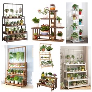 Plant Rack Plant Stand Wooden Plant Bamboo Rack Self Flower Rack For Indoor Outdoor Multiple Plants - Pine Wood Flower