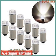 【S-HOT】Pack of 10 Ba9s LED Light Bulb Lamp Bulb 12V Instrument Lighting White Red