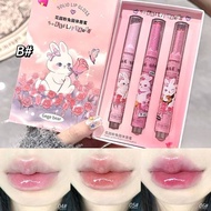 anas lipgloss 镜面唇釉水光护唇保湿 Gege Bear Gogo Bear Garden Pink Rabbit Solid Lip Gloss Set Moisturizing Whi