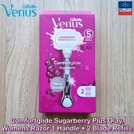 Gillette® Venus Comfortglide Plus Olay Womens Razor 1 Handle + 2 Blade Refills ยิลเลตต์ วีนัส ชุดมีด