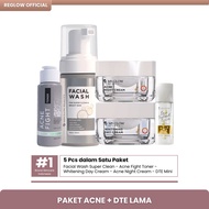 ORIGINAL Ms Glow Acne Fight + DTE Mini Skincare Package for Acne and Pimples, Pockmarks