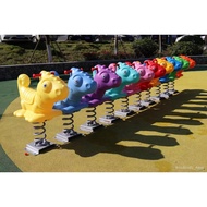 HY-# Kindergarten Community Park Outdoor Spring Children's Rocking Horse Plastic the Hokey Pokey Seesaw Amusement Equipm