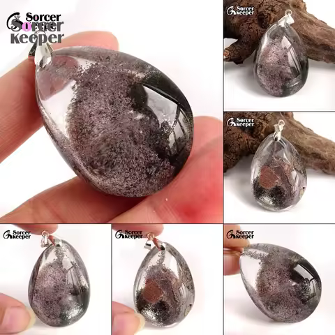 Natural Multicolor Ghost Phantom Quartz Crystal Stone Specimen Healing Pendant Gemstone Home Decor D