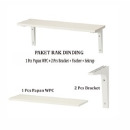 TATA LIVING - White Wall Shelf 59x20cm T926