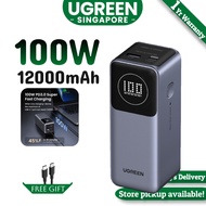 UGREEN 12000mAh Laptop Powerbank PD 100W Fast Charging Power Bank for Thinkpad T14 Dell Lenovo MacBo