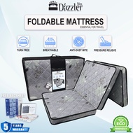 【Free Bed Sheet + Carry Bag】 Dazzler Max 3 Inch Single Three Fold High Density Mattress Tilam Lipat